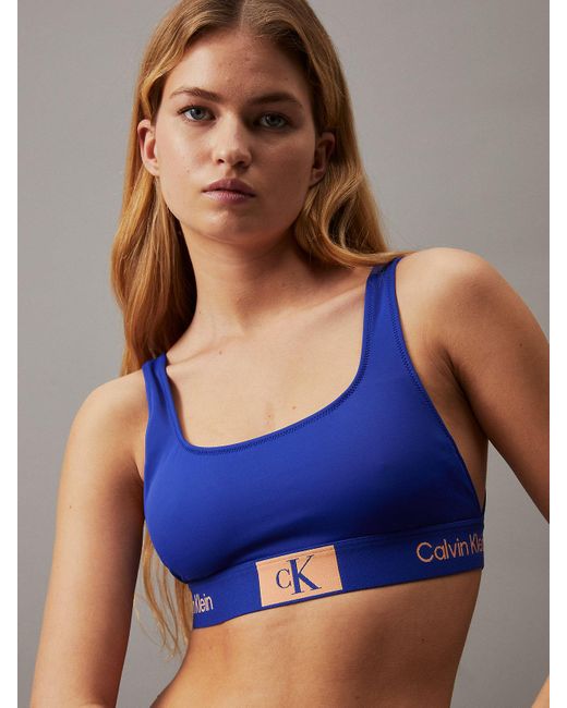 Calvin Klein Blue Bralette Bikini Top - Ck96