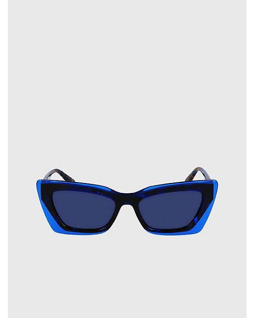 Calvin Klein Blue Jeans Cat Eye Sunglasses Ckj23656S