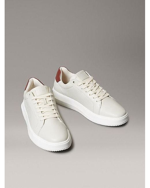 Calvin Klein Leren Sneakers in het Metallic voor heren