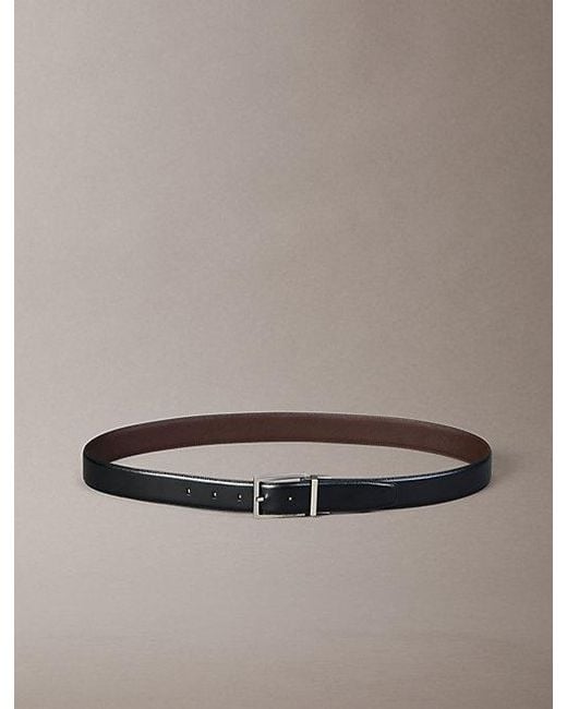 Calvin Klein Black Reversible Full-Grain Leather Belt for men