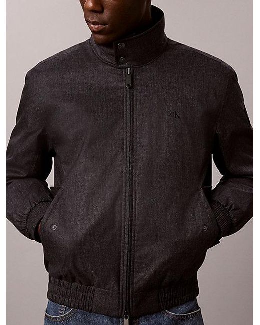 Calvin Klein Black Jeans Tech Denim Zip Up Jacket for men