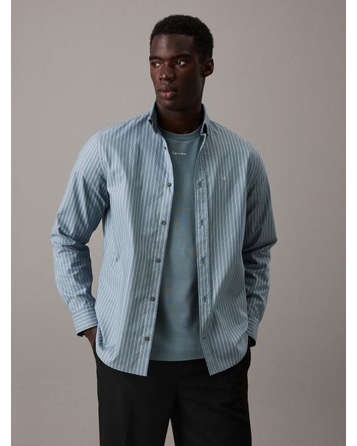 Chemise Oxford À Rayures Calvin Klein pour homme en coloris Blue