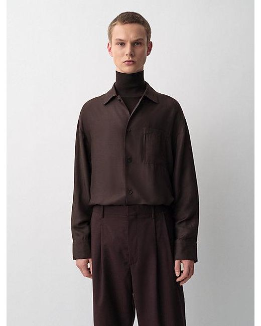 Calvin Klein Brown Atlas Button-Up Shirt for men