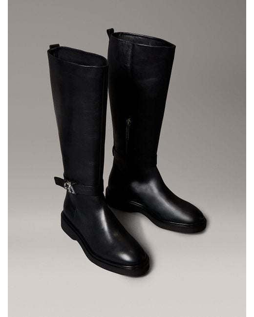 Stivali Al Ginocchio di Calvin Klein in Black