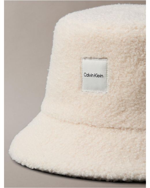 Calvin Klein Natural Boucle Bucket Hat