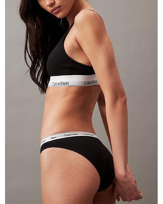 Calvin Klein Black Bikini Briefs Icon Logo