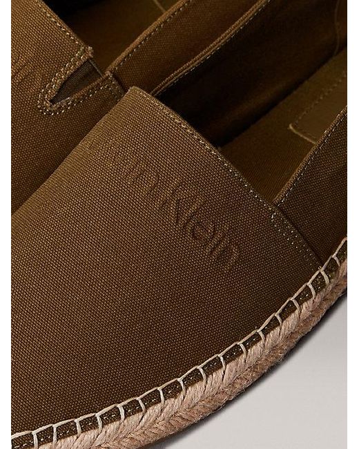 Calvin Klein Canvas Espadrilles in het Gray voor heren
