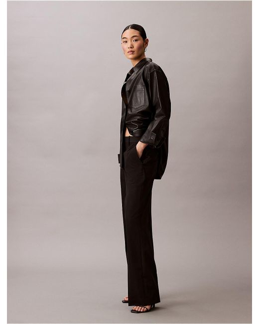Calvin Klein Multicolor Wool Gabardine Blend Trouser