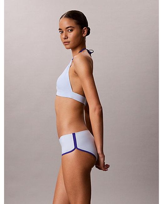 Calvin Klein Multicolor Halter Triangle Bikini Top Ck Monogram