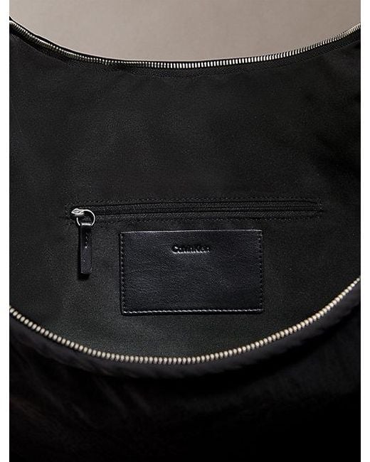 Calvin Klein Black Nylon Crescent Bag