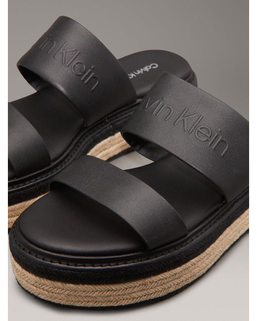 Sandali Espadrillas Con Plateau di Calvin Klein in Gray