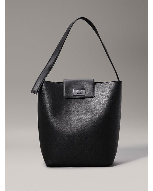 Calvin Klein Logo Bucket Bag in Grey Lyst UK