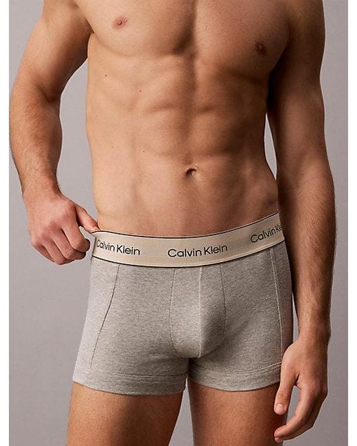 Calvin Klein 3-Pack Korte Boxers- Heritage Cotton Stretch in het Gray voor heren