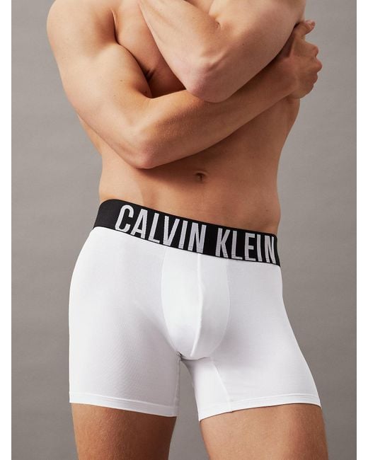 Calvin Klein White 3 Pack Boxer Briefs - Intense Power for men