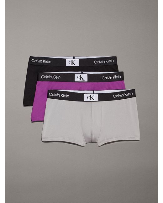 Lot de 3 boxers taille basse - CK96 Calvin Klein pour homme en coloris Black