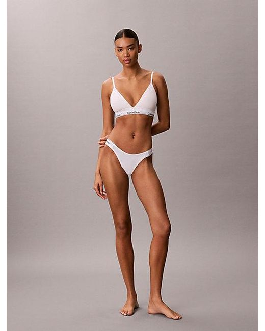 Calvin Klein White Bikini Briefs Icon Cotton Modal