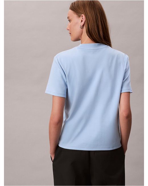 Calvin Klein Blue Emblem Logo Graphic Classic T-Shirt