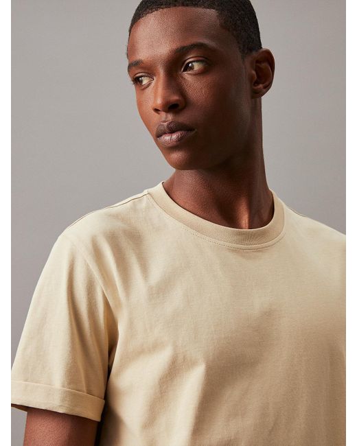 Calvin Klein Natural Cotton Badge T-shirt for men