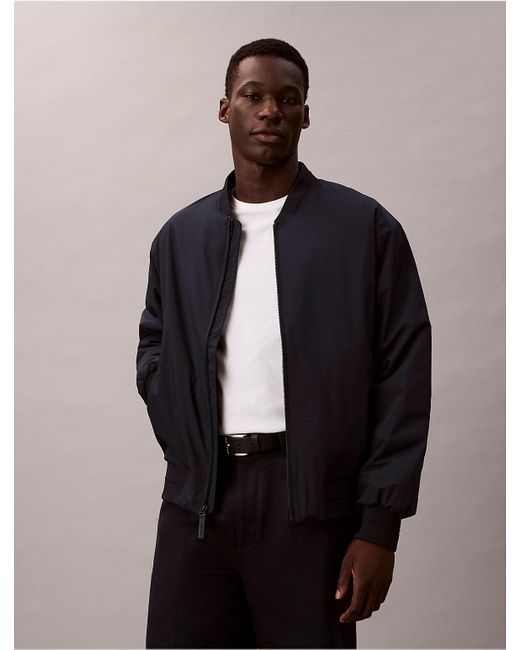 Calvin Klein Men's Black Matte Classic Bomber Jacket