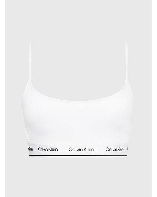 Parte de arriba de bikini de corpiño - CK Meta Legacy Calvin Klein de color White