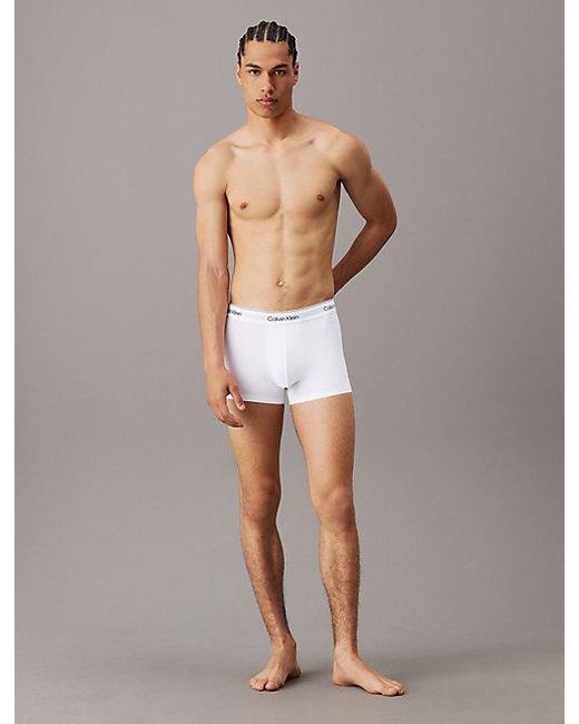 Calvin Klein Metallic 3 Pack Trunks Icon Cotton Stretch for men