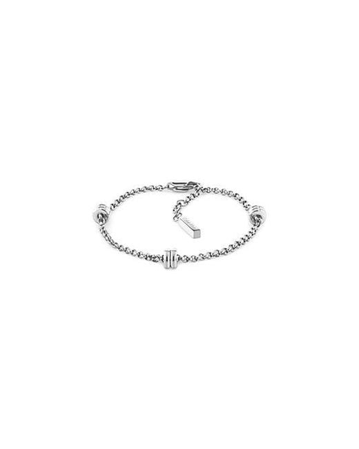 Calvin Klein White Jeans Stainless Steel Bead Chain Bracelet