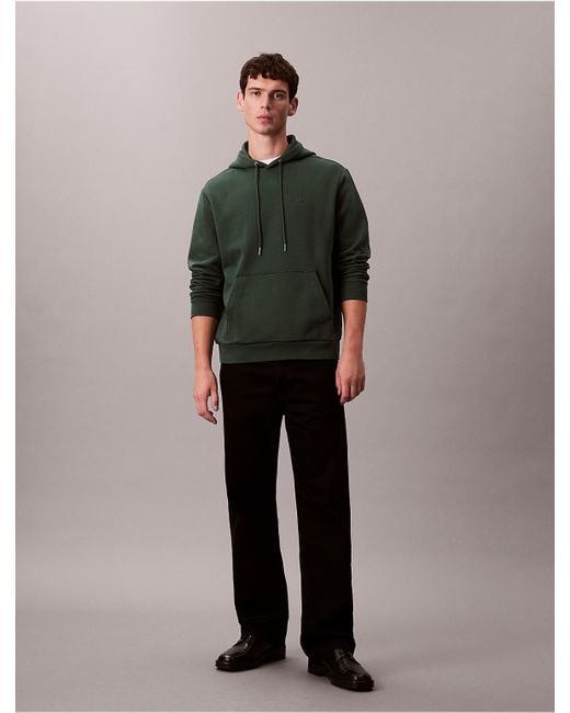 Calvin Klein Green Calvin Klein Archive Logo Fleece Hoodie for men