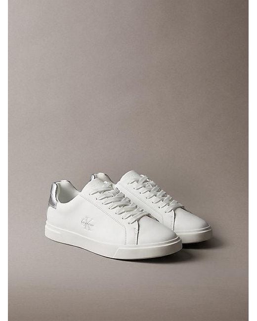 Calvin Klein Multicolor Leather Signature Logo Trainers