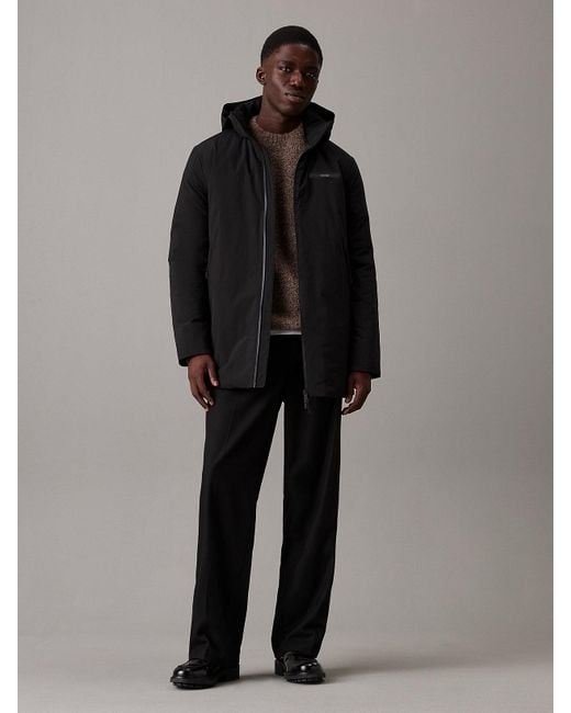 Calvin Klein Black Technical Parka for men