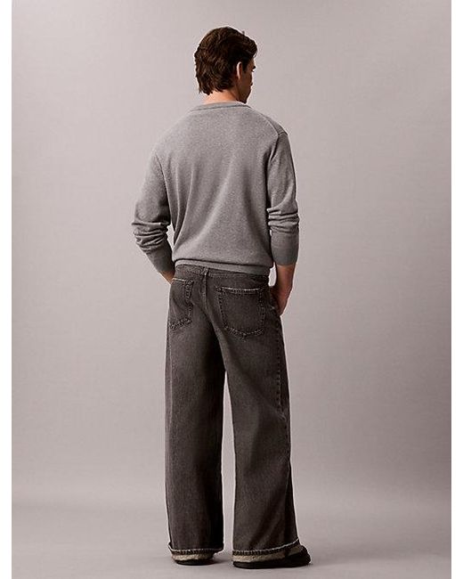 Calvin Klein Gray Jeans Extreme Baggy Jeans for men