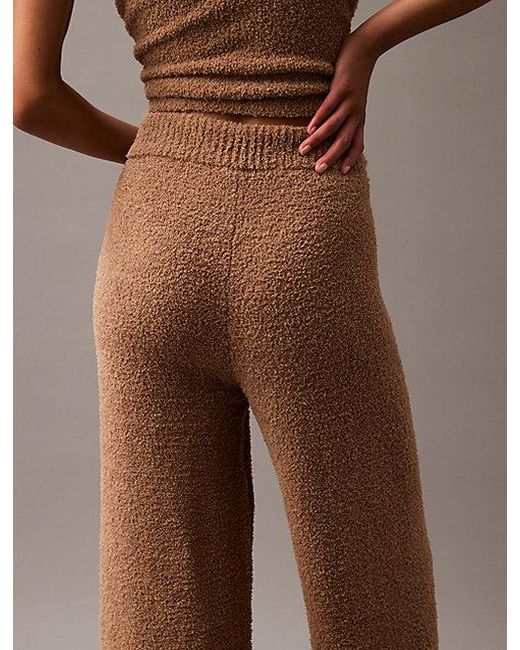 Calvin Klein Brown Plush Knit Lounge Joggers