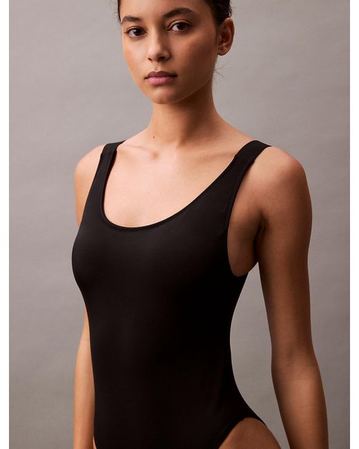 Calvin Klein Brown Low Back Swimsuit