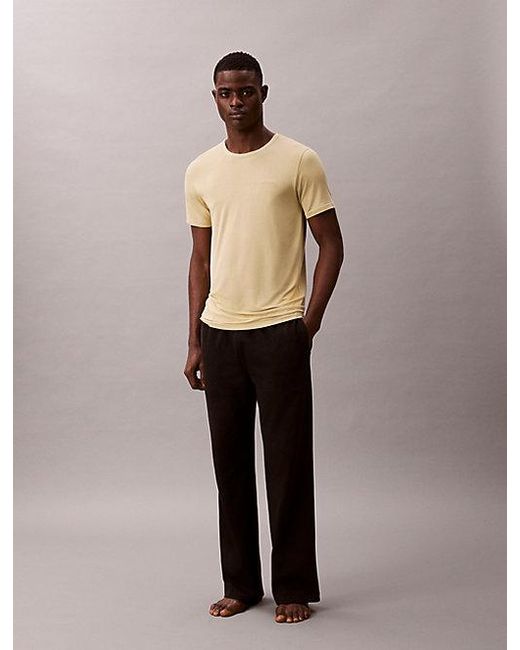 Calvin Klein Natural Crewneck Pyjama T-Shirt Ultra Soft Modal for men