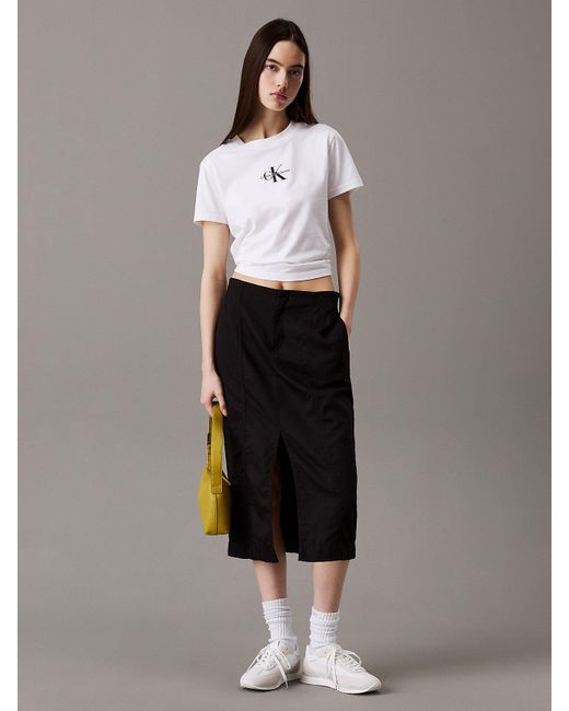 Gonna Midi di Calvin Klein in Black