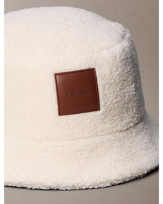 Calvin Klein Natural Sherpa Bucket Hat
