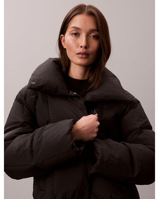 Calvin Klein Blue Short Down Puffer Jacket