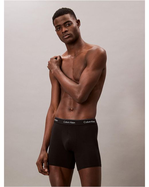 Calvin Klein Black 5 Pack Boxer Briefs for men