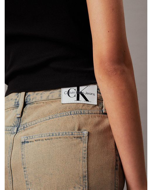 Calvin Klein Brown High Rise Denim Maxi Skirt