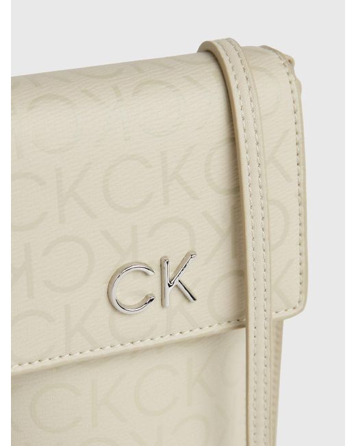 Calvin Klein White Crossbody Wallet Phone Pouch