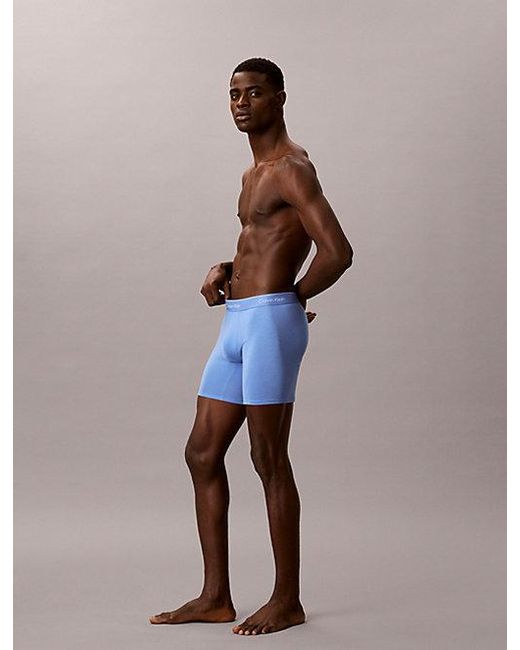 Calvin Klein 7-Pack Boxer Briefs in het Blue voor heren