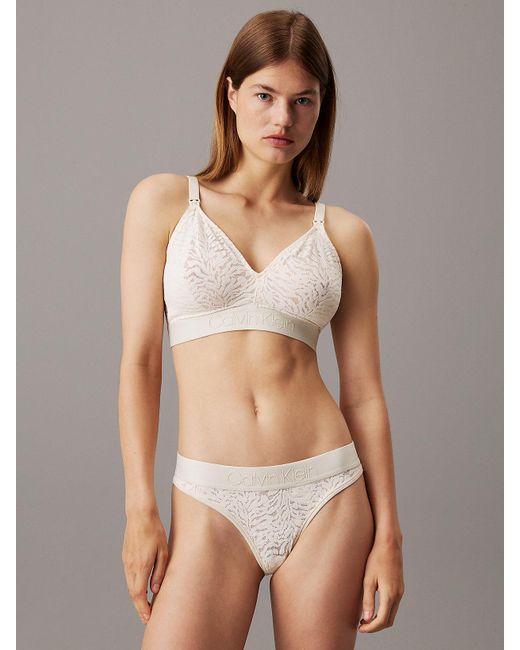 Calvin Klein Brown Lace Full Cup Maternity Bra