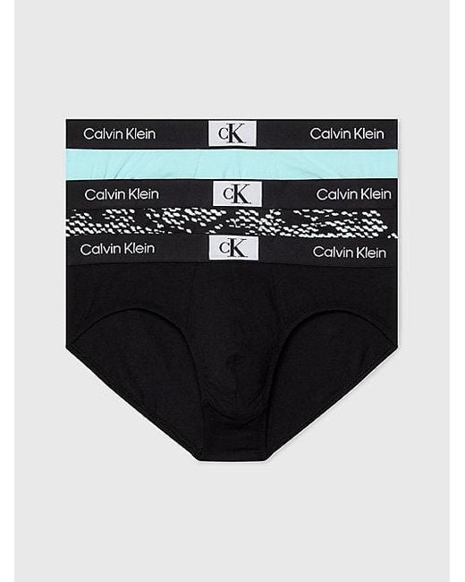 Pack de 3 slips - CK96 Calvin Klein de hombre de color Black