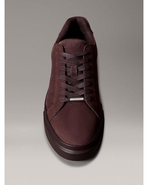 Calvin Klein Brown Leather Warm Durable Traction Trainers for men