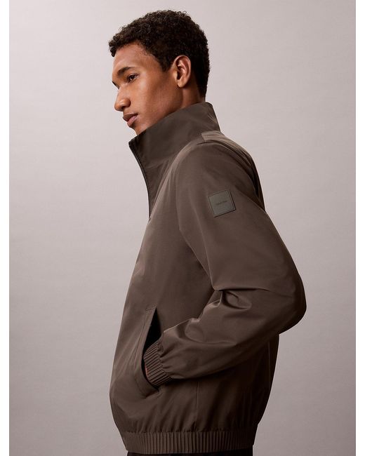 Calvin Klein Brown Matte Windbreaker Jacket for men