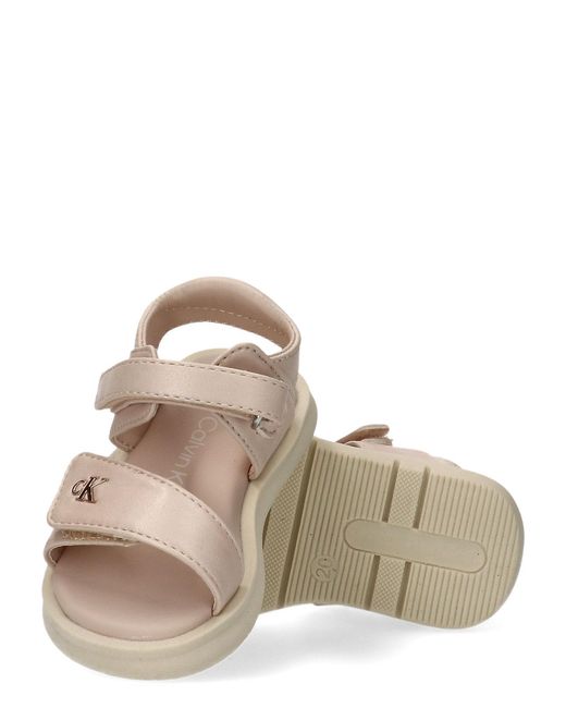 Calvin Klein Pink Toddlers And Kids Velcro Sandals