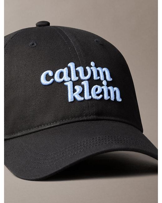 Calvin Klein Black 1989 Embroidered Ck Logo Cap for men