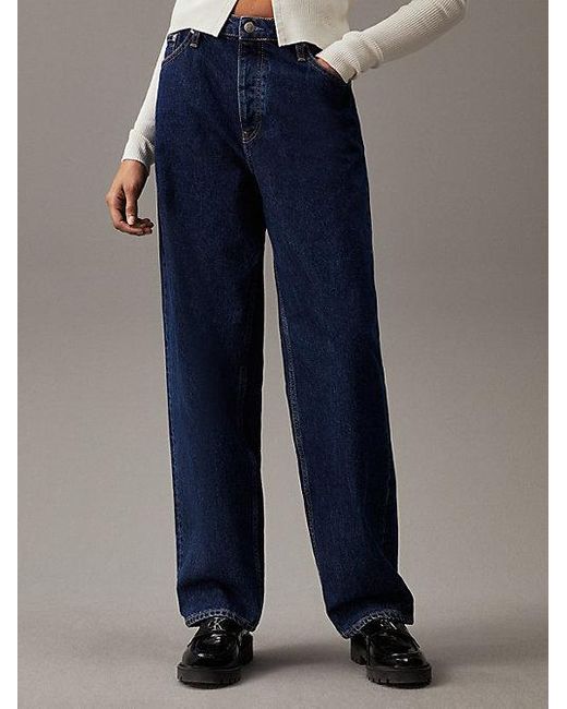 Calvin Klein 90's Straight Jeans in het Blue