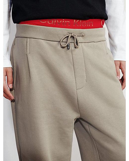 Calvin Klein Blue Lux Terry Sweatpants for men