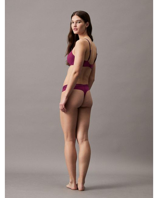 Calvin Klein Purple Thong - Seductive Comfort