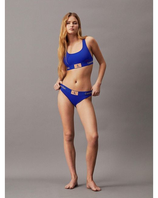Calvin Klein Blue Bikini Bottoms - Ck96